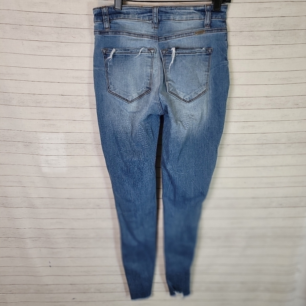 Kancan Button Front Jeans W Shark Bite Ankles, Sz… - image 4